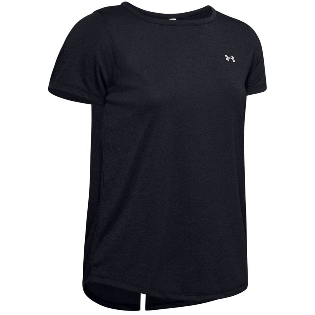 Under Armour Whisperlight Short Sleeve Black T-Shirt - Womens