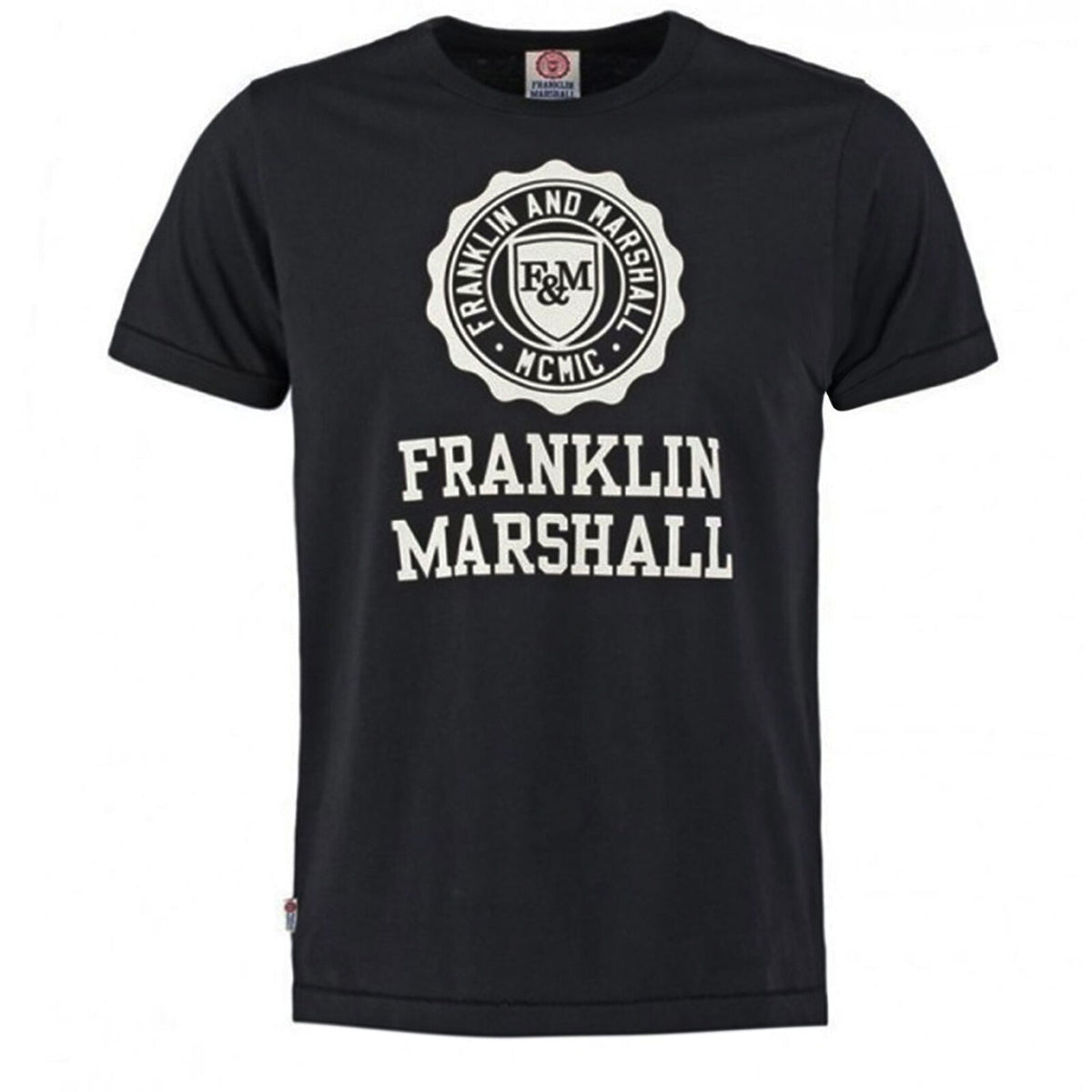 Franklin and Marshall Logo Kids Black T-Shirt