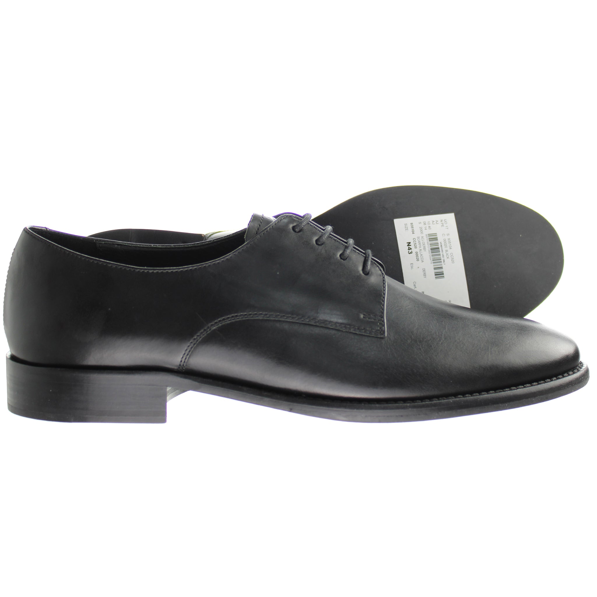 Armani Jeans Scarpa Allaccia Derby Mens Black Shoes