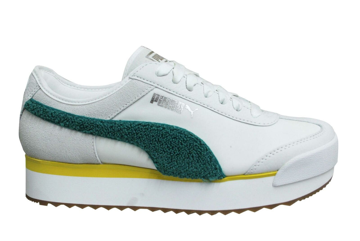 Puma Roma Amor Heritage Womens White/Green Low Trainers