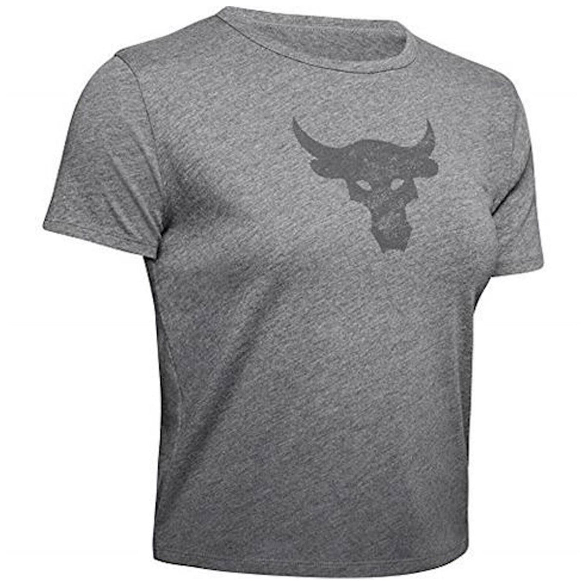 Under Armour x Project Rock Womens Grey Crop Top