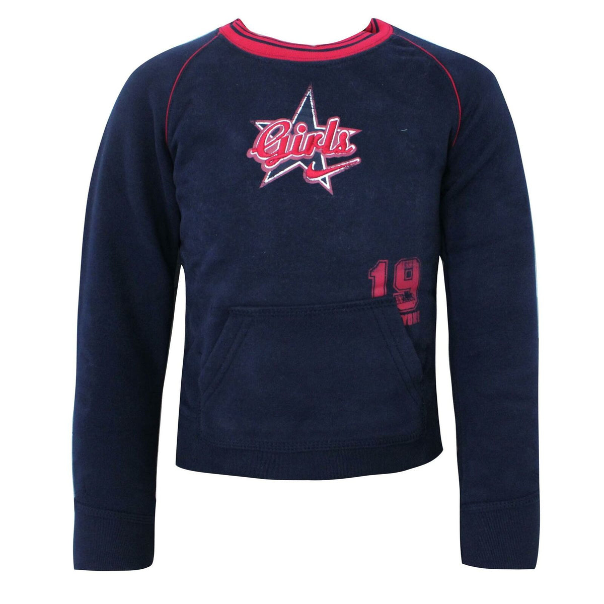 Nike Kids Sweatshirt Girls Graphic Logo Jumper Navy 423166 451