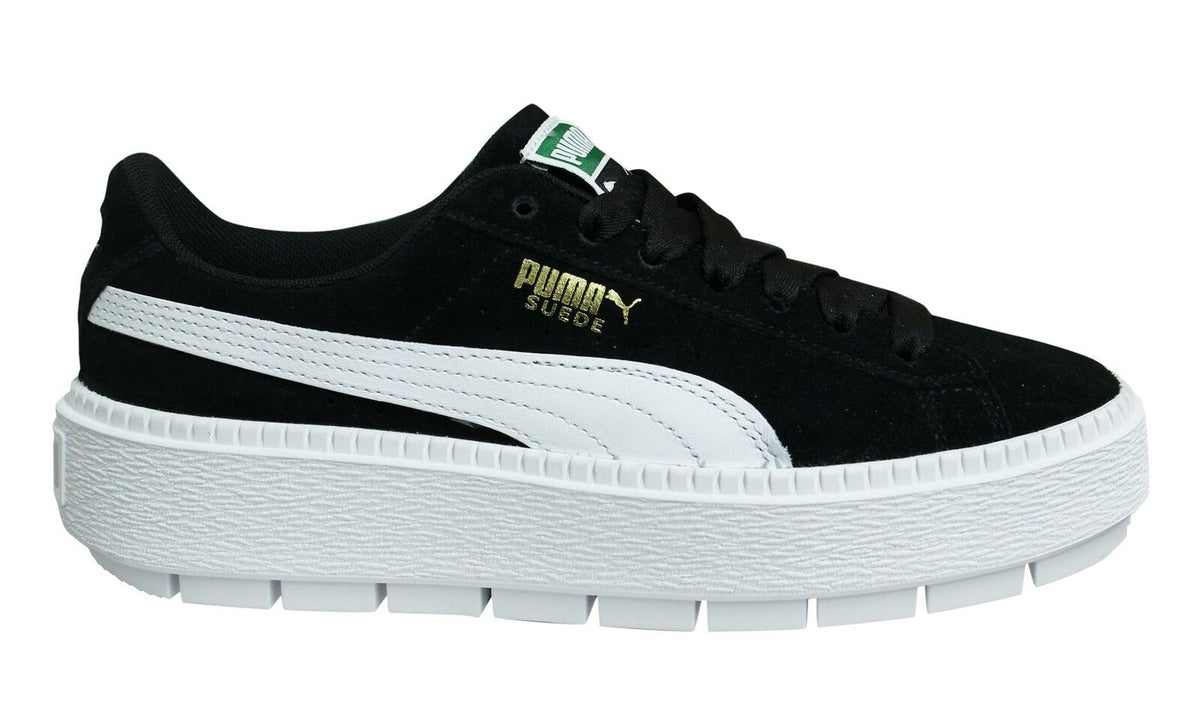 Puma Suede Platform Trace MU Black Low Lace Up Womens Trainers 367980 01