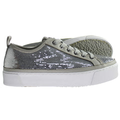 Armani Exchange Antarctica Sequin Womens Silver Trainers