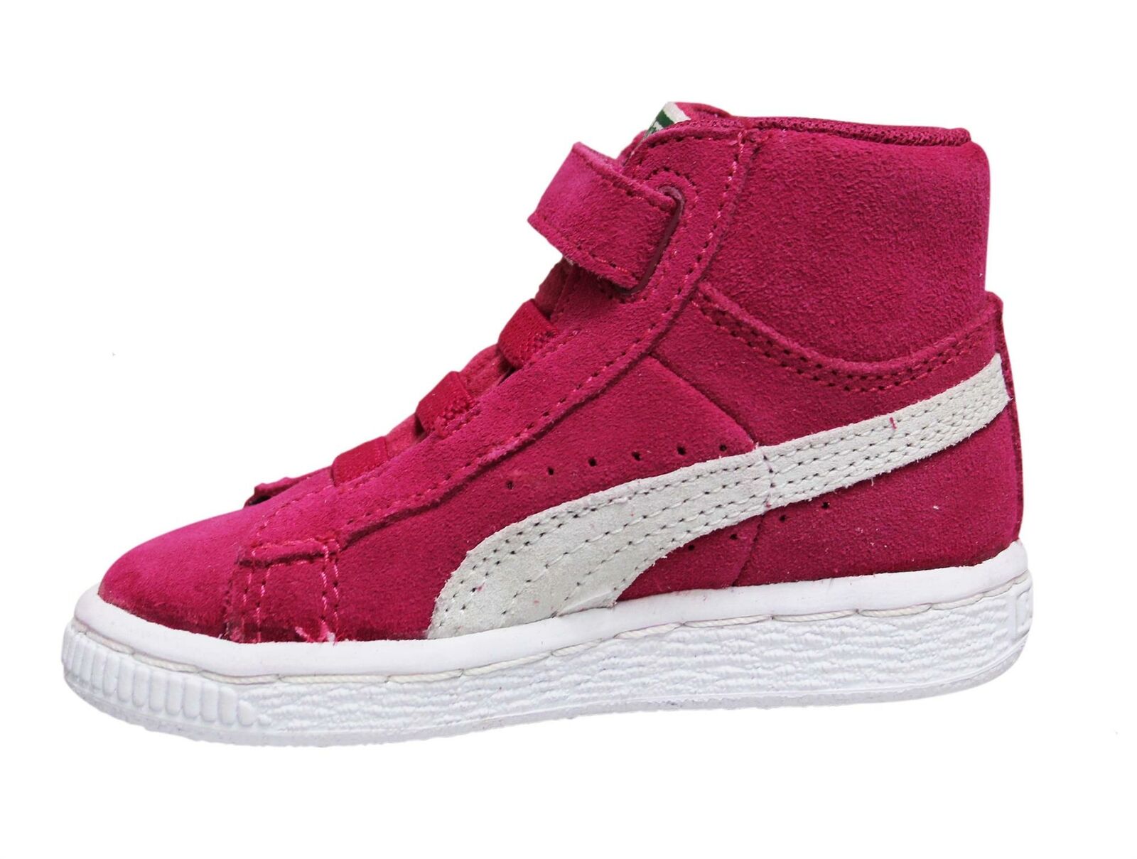 Puma Suede Classic Mid V Kids Hook & Loop Girls Toddlers Trainers 356627 02