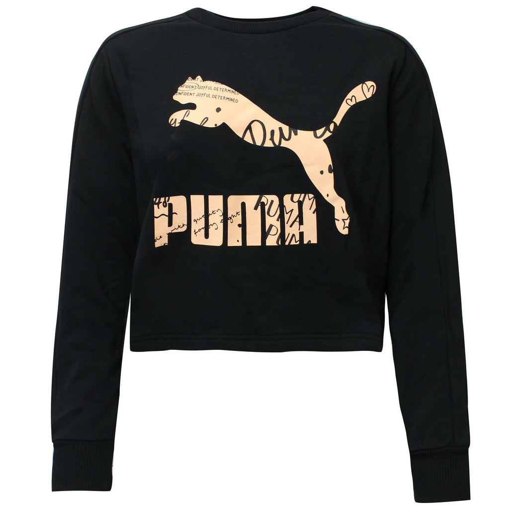 Puma Classic Logo Womens Black Sweater