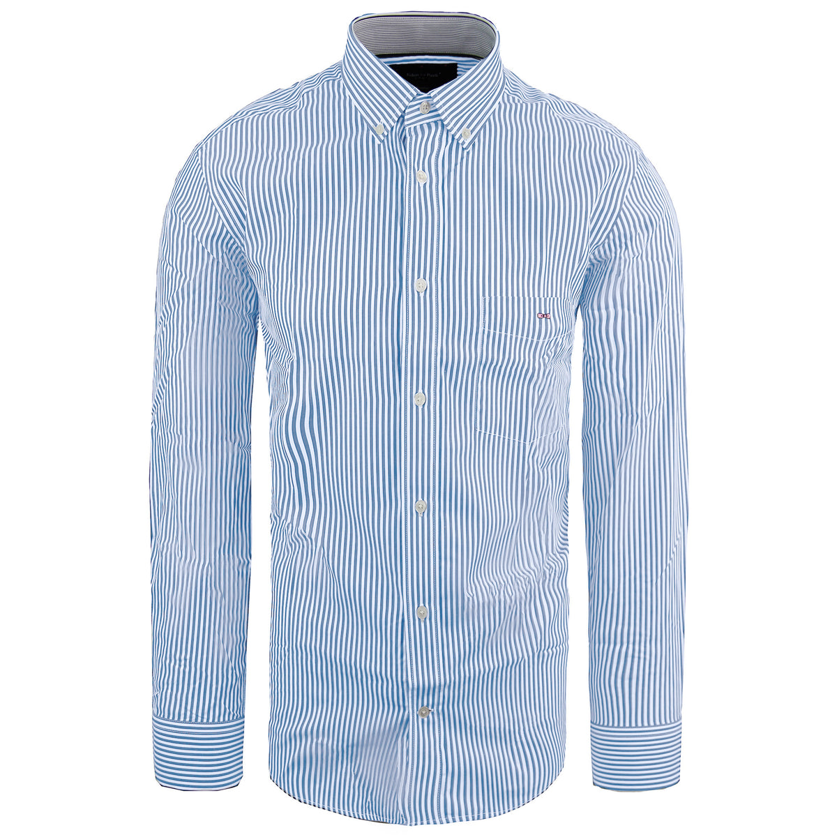 Eden Park Paris Striped Mens White/Blue Shirt