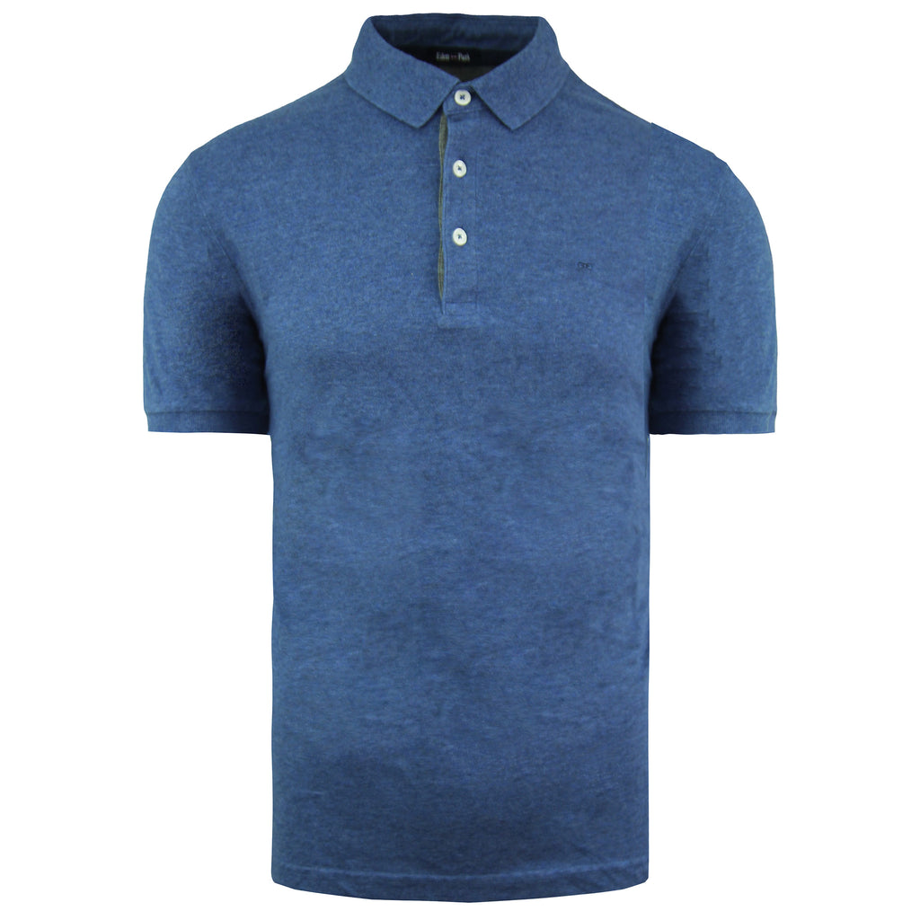 Eden Park Cotton Mens Blue Polo Shirt