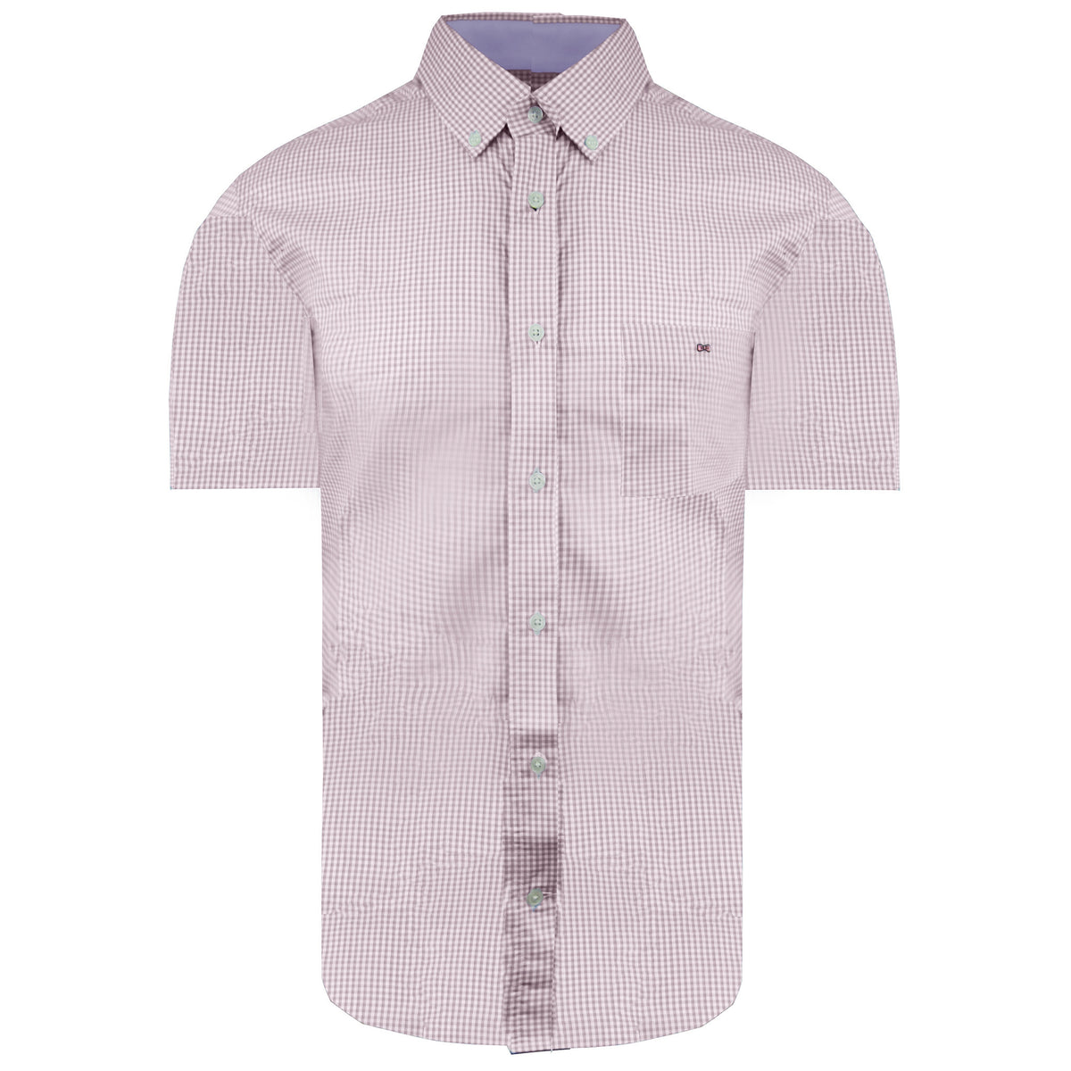 Eden Park Paris Regular Checkered Mens Pink Shirt