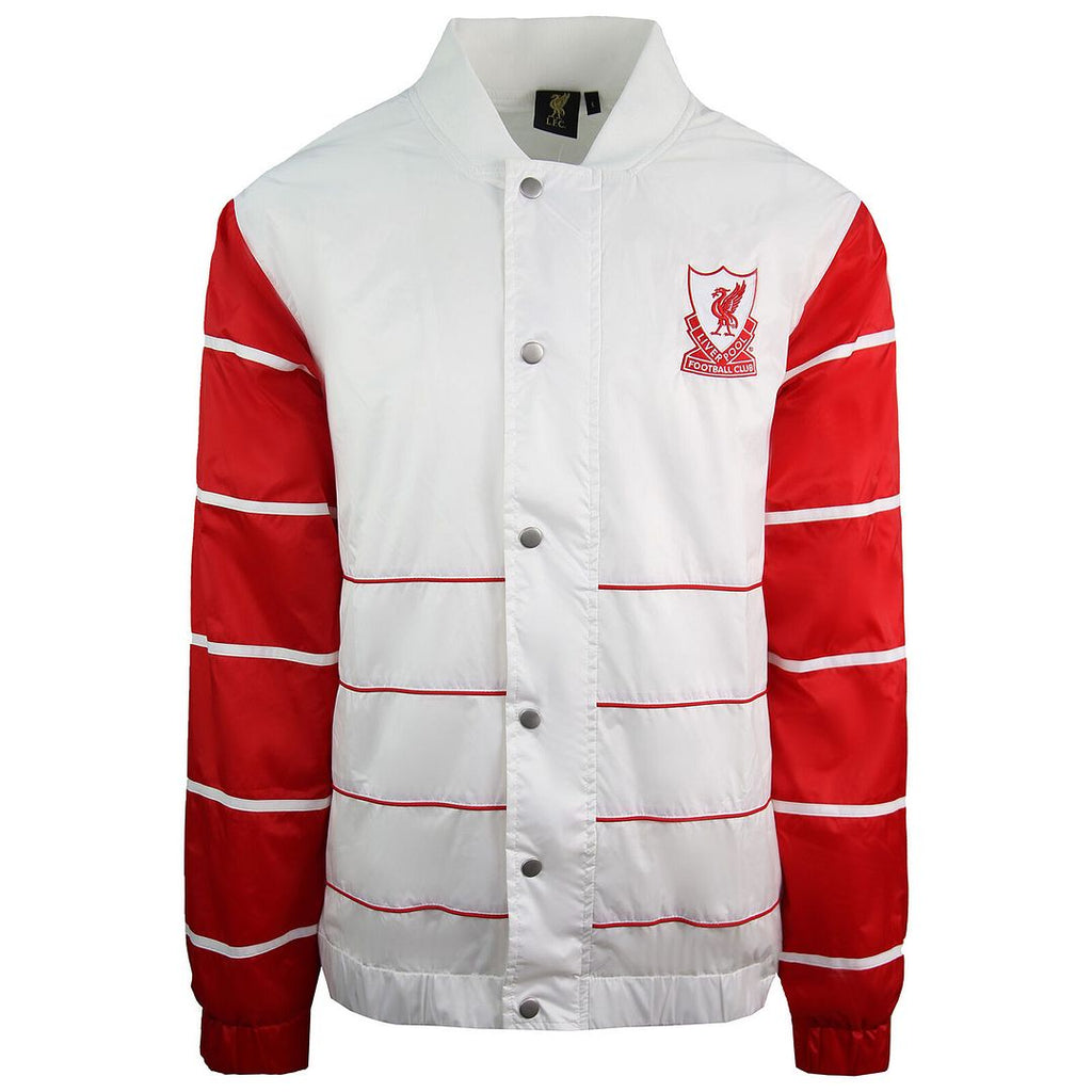 Majestic L.F.C Liverpool FC Mens White/Red Bomber Jacket