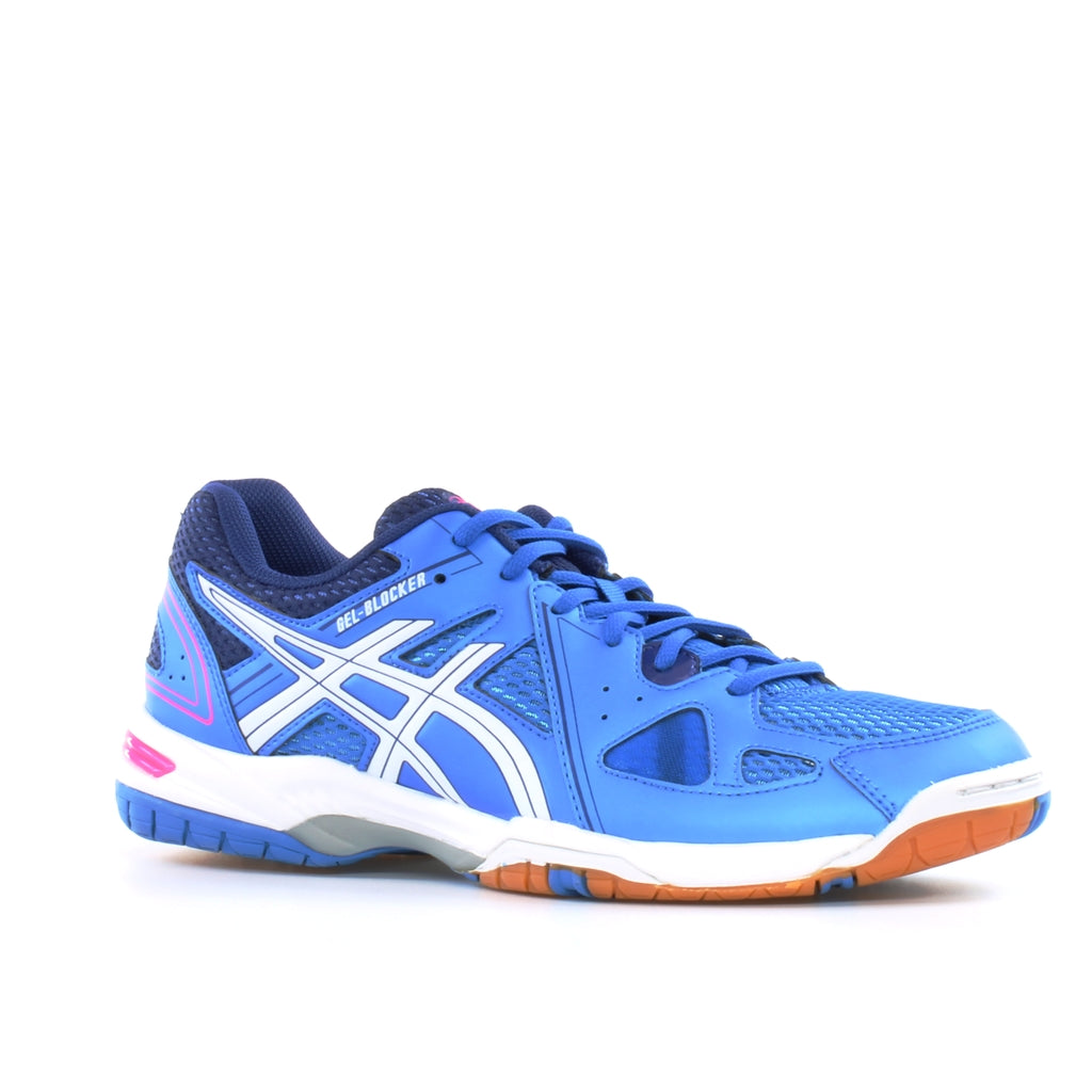 Asics Gel-Blocker Blue Synthetic Lace Up Womens Trainers B65NQ 4001