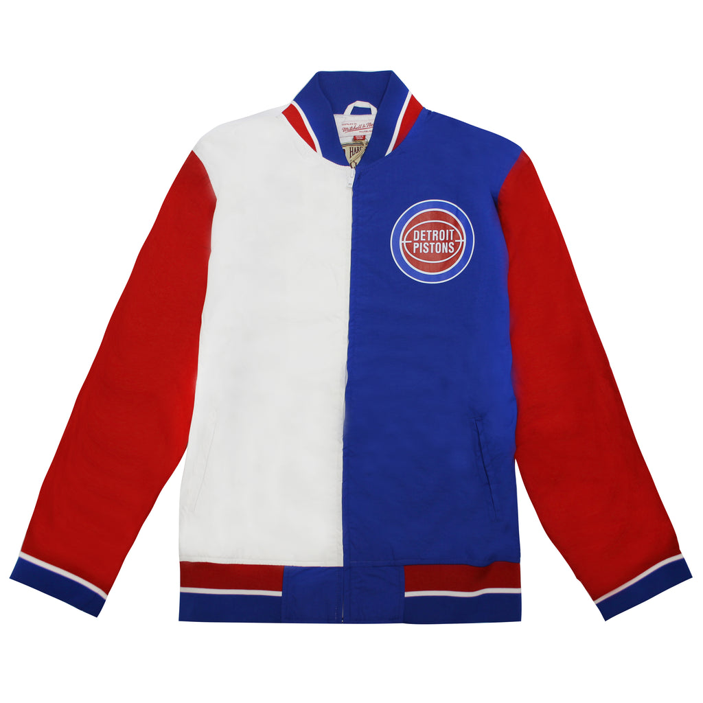 Mitchell & Ness Detroit Pistons Zip Up Team History Warm Up Jacket BA57OF DPI