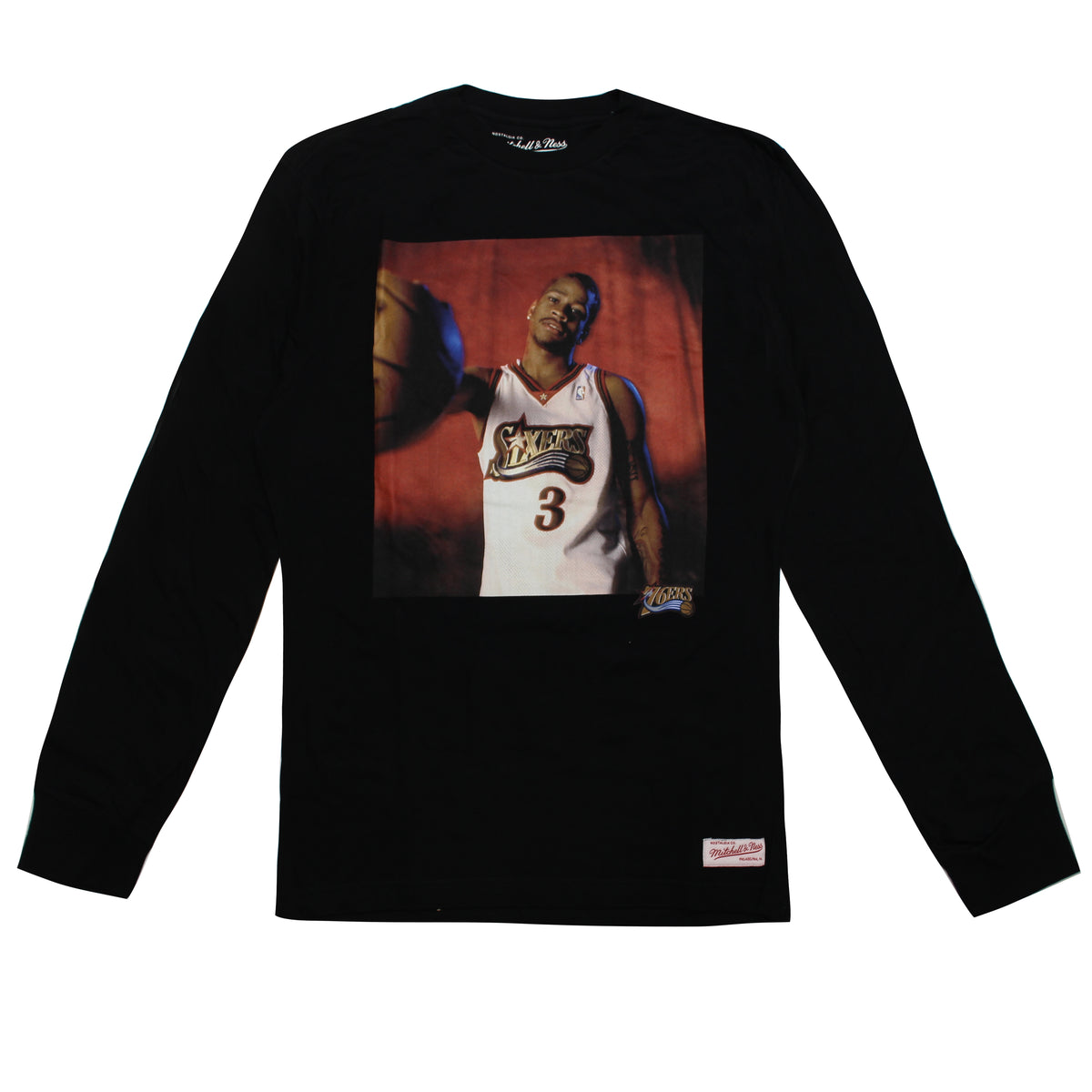 Mitchell & Ness Philadelphia 76ERS Off Court Tee Long Sleeve T-Shirt P76BLCKAIV