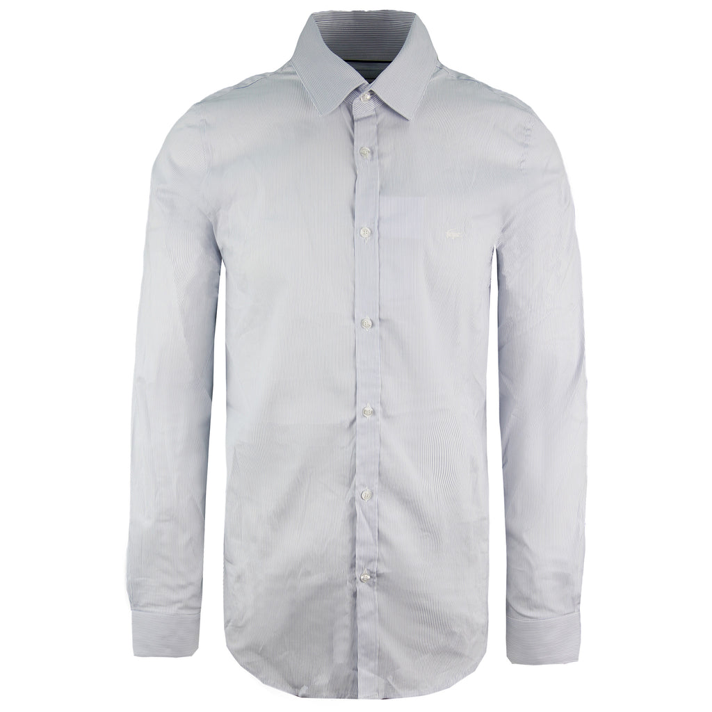 Lacoste Slim Fit Mens Blue/White Shirt