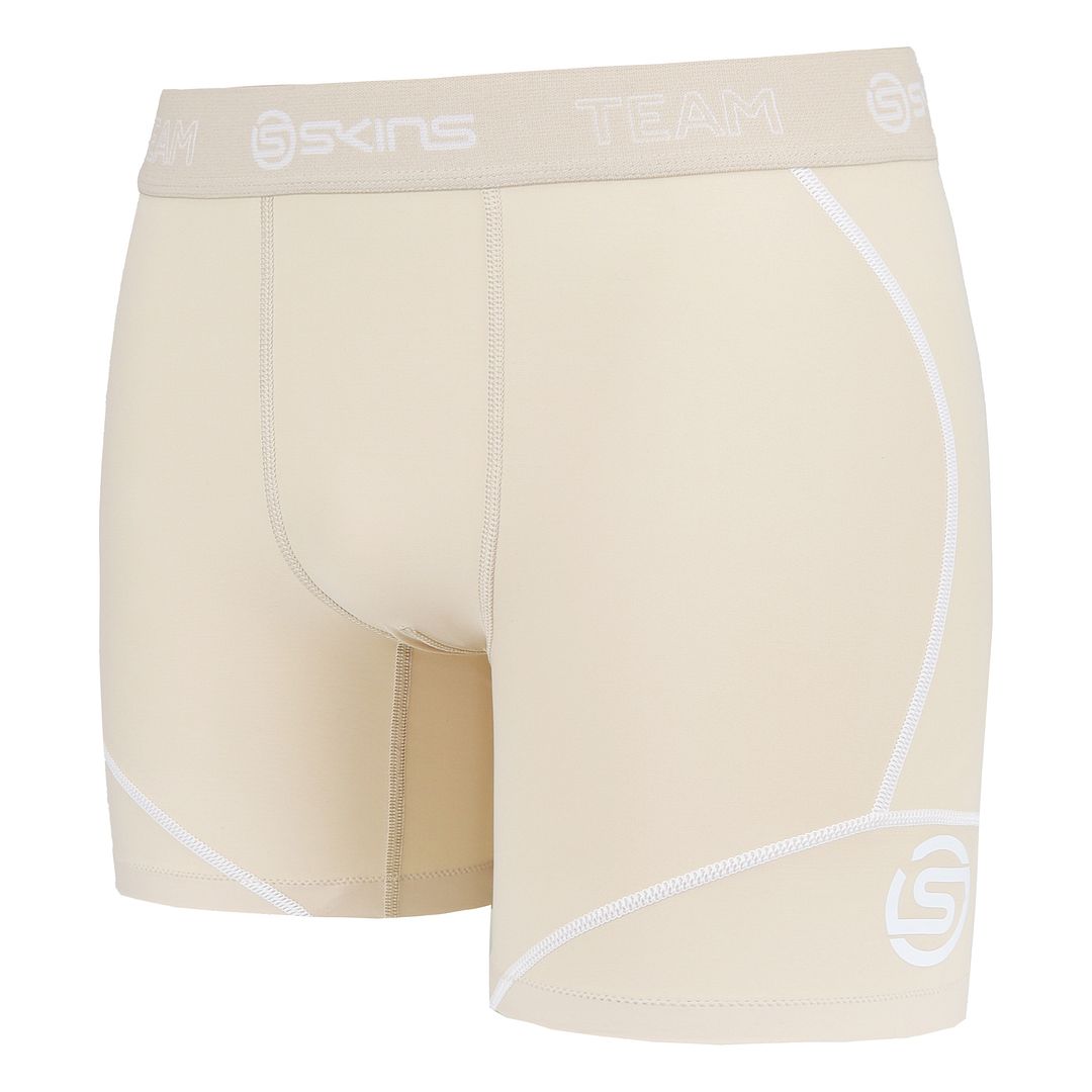 Skins DNAmic Mens Beige Neutral Compression Tights Shorts