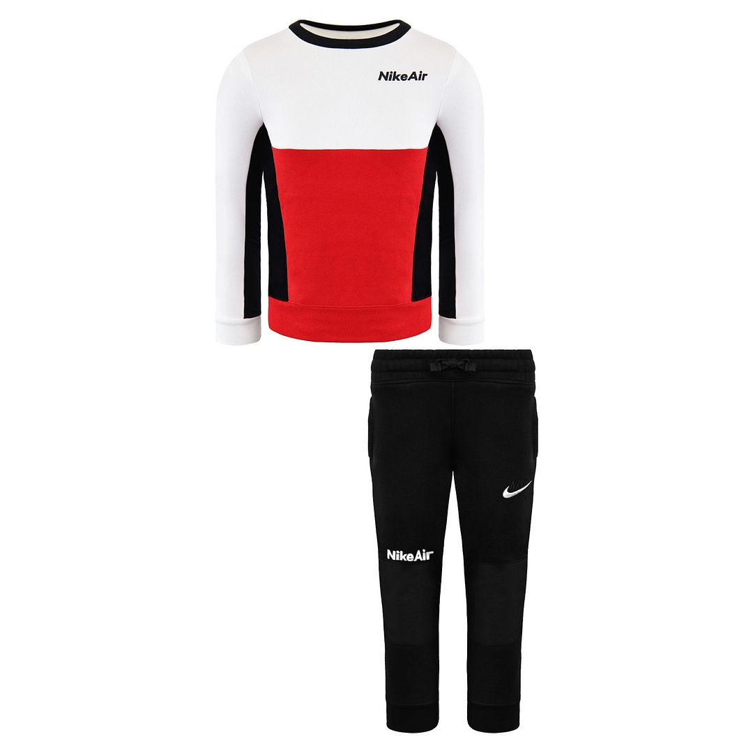 Nike Air Kids Black/Red Tracksuit