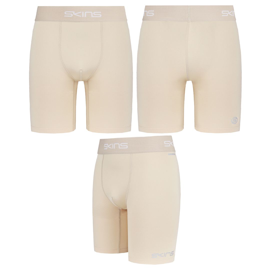 Skins DNAmic Force  Mens Beige Compression Half Tights Shorts