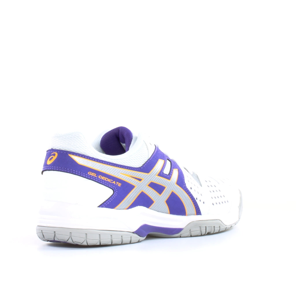 Asics Gel-Dedicate 4 White Synthetic Womens Lace Up Trainers E557Y 3693