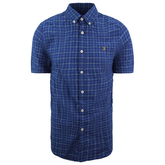 Farah Slim Fit Mens Blue Shirt