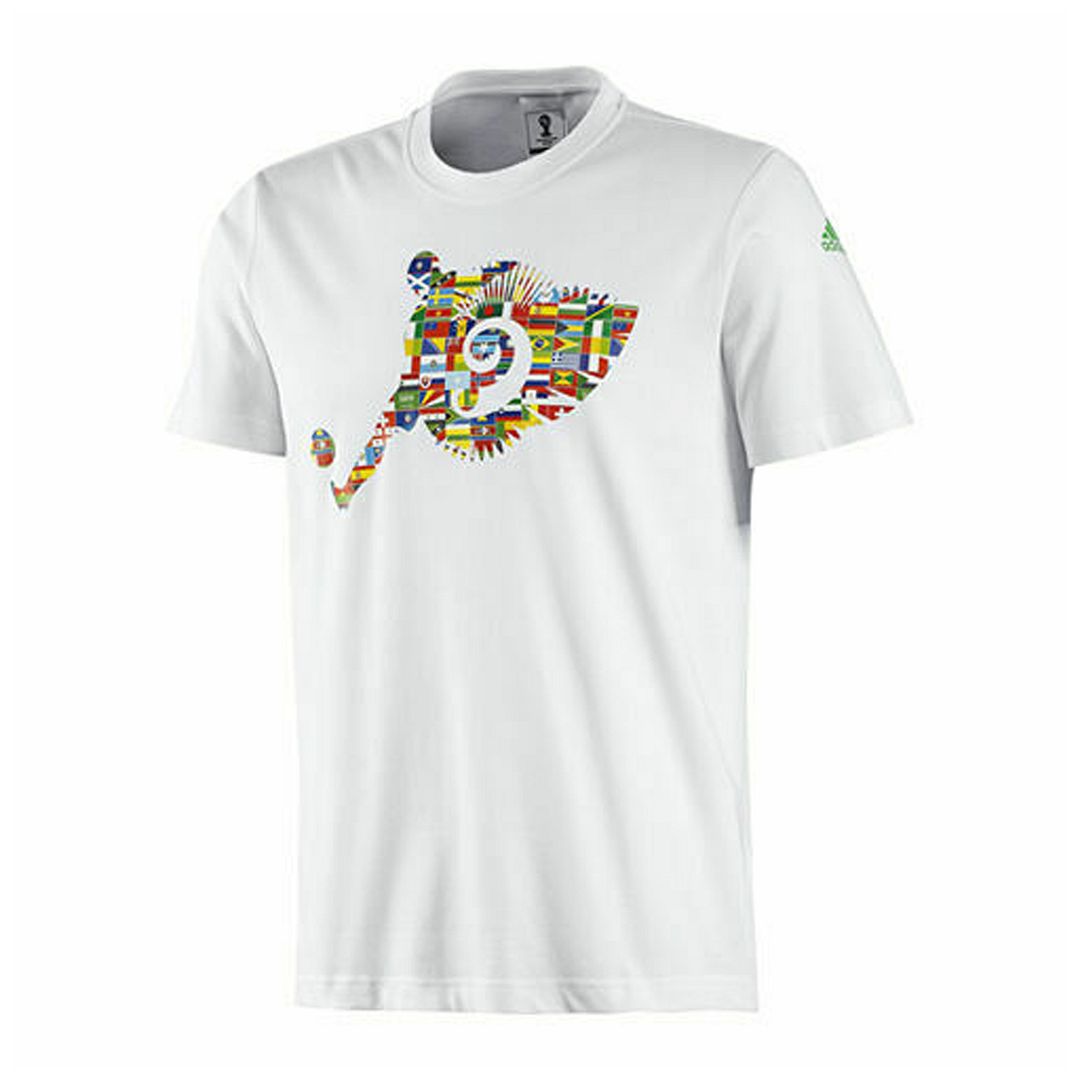 Adidas 2014 Fifa World Cup Mens White T-Shirt