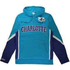 Mitchell & Ness Charlotte Hornets Final Seconds Hoody Teal Mens Pullover Jumper