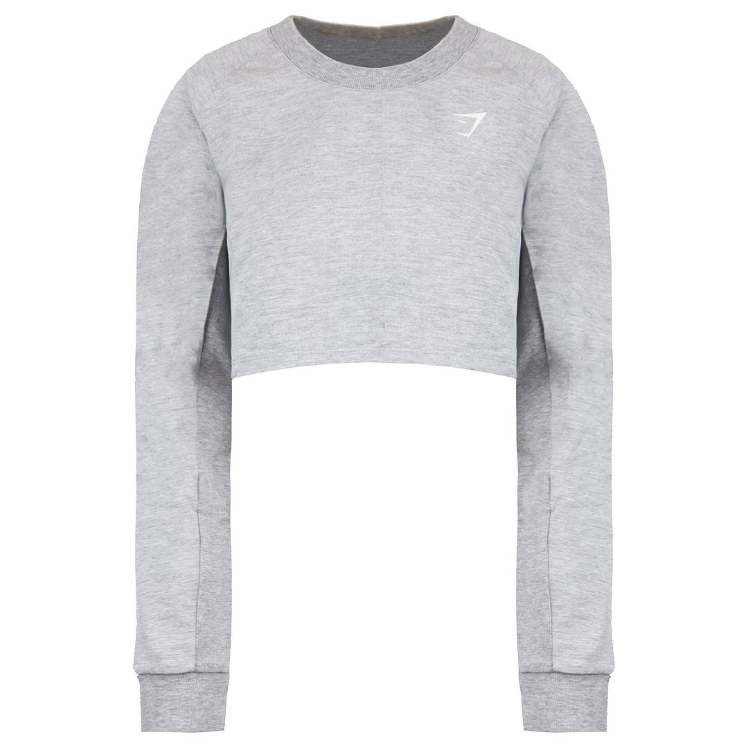 Gymshark Cropped Womens Grey Marl Sweater