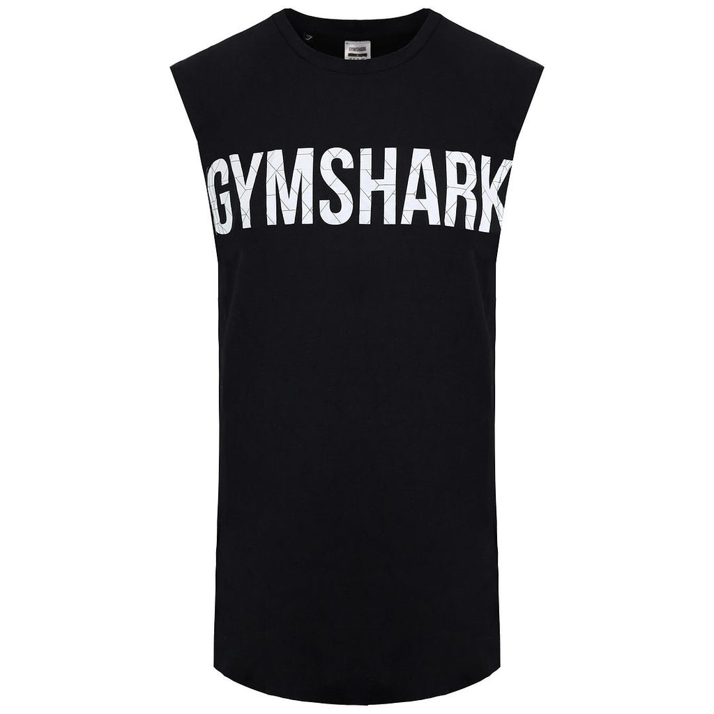 Gymshark Bold Drop Sleeveless Mens Black Arm Tank Top