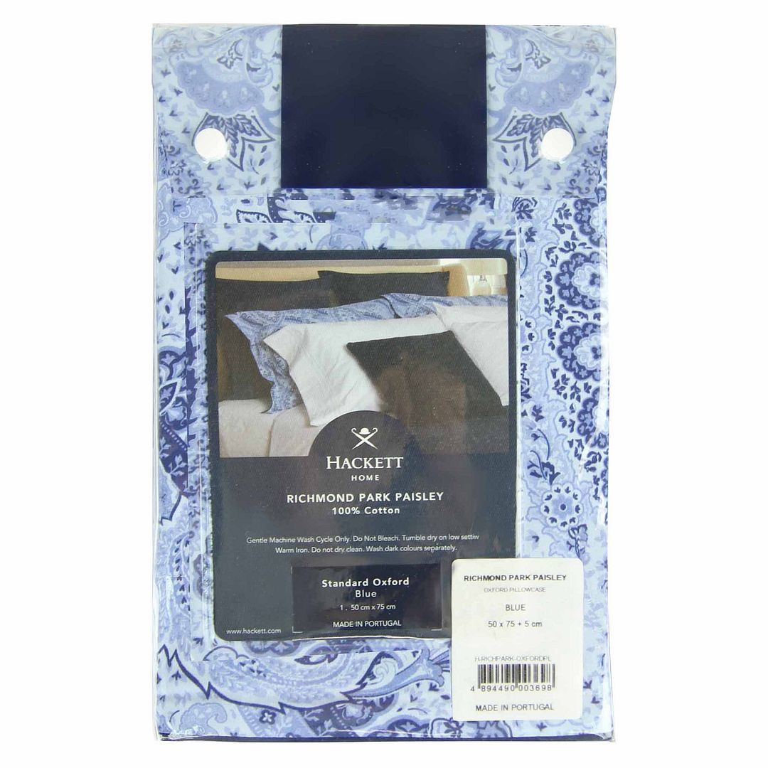 Hackett Home Richmond Park Paisley Blue Oxford Pillowcase