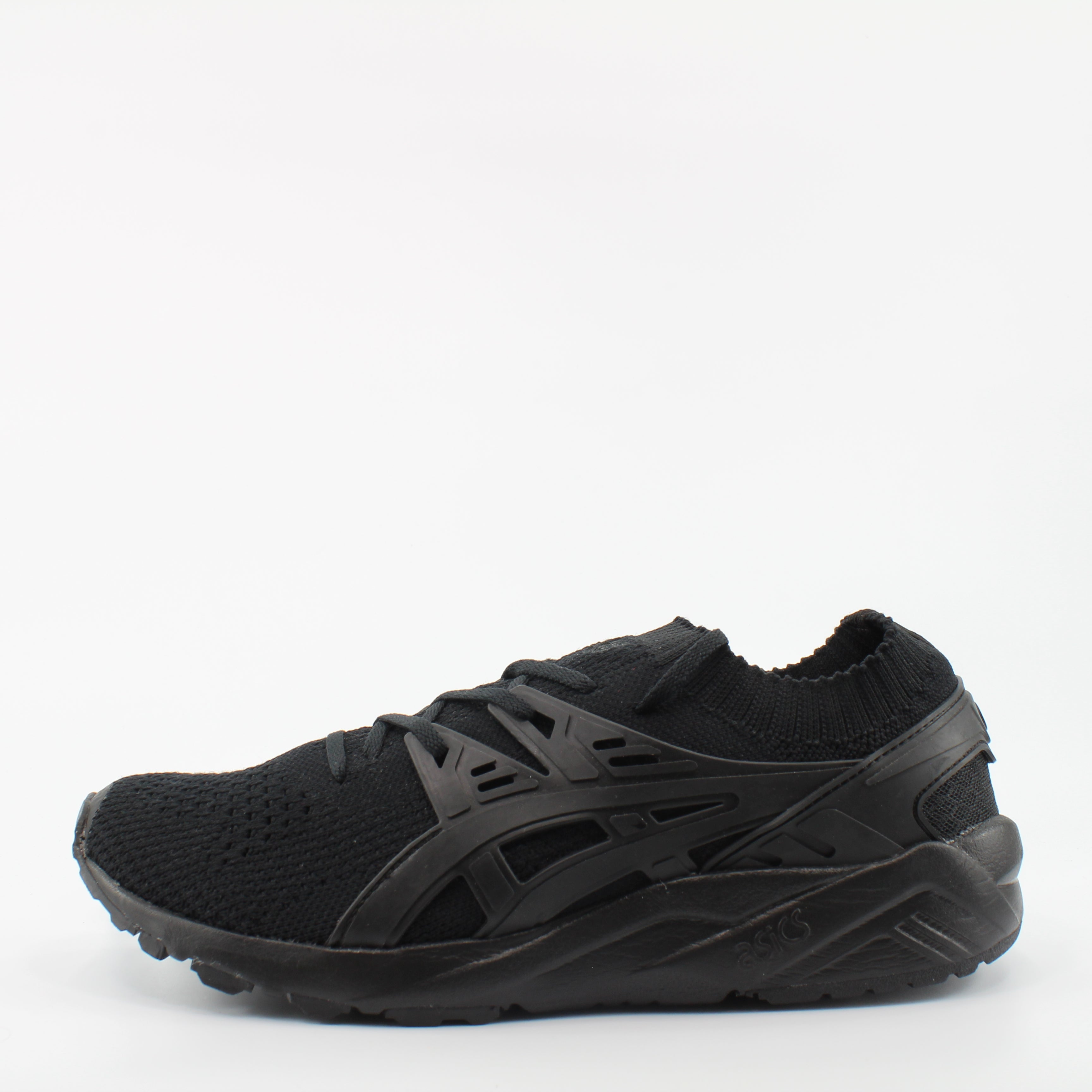 Asics Gel Kayano Knit Black Textile Lace Up Mens Trainers H705N 9090