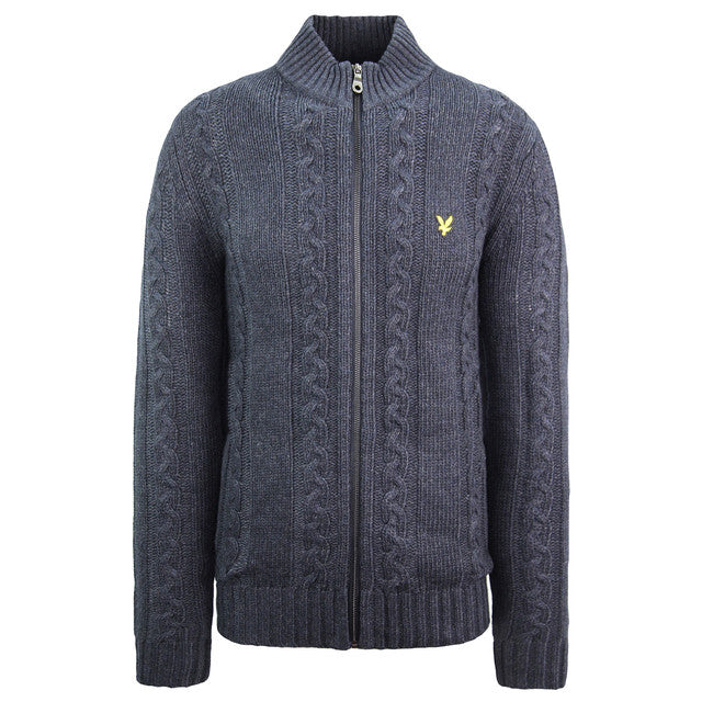 Lyle & Scott Cable Knit Mens Navy Sweater