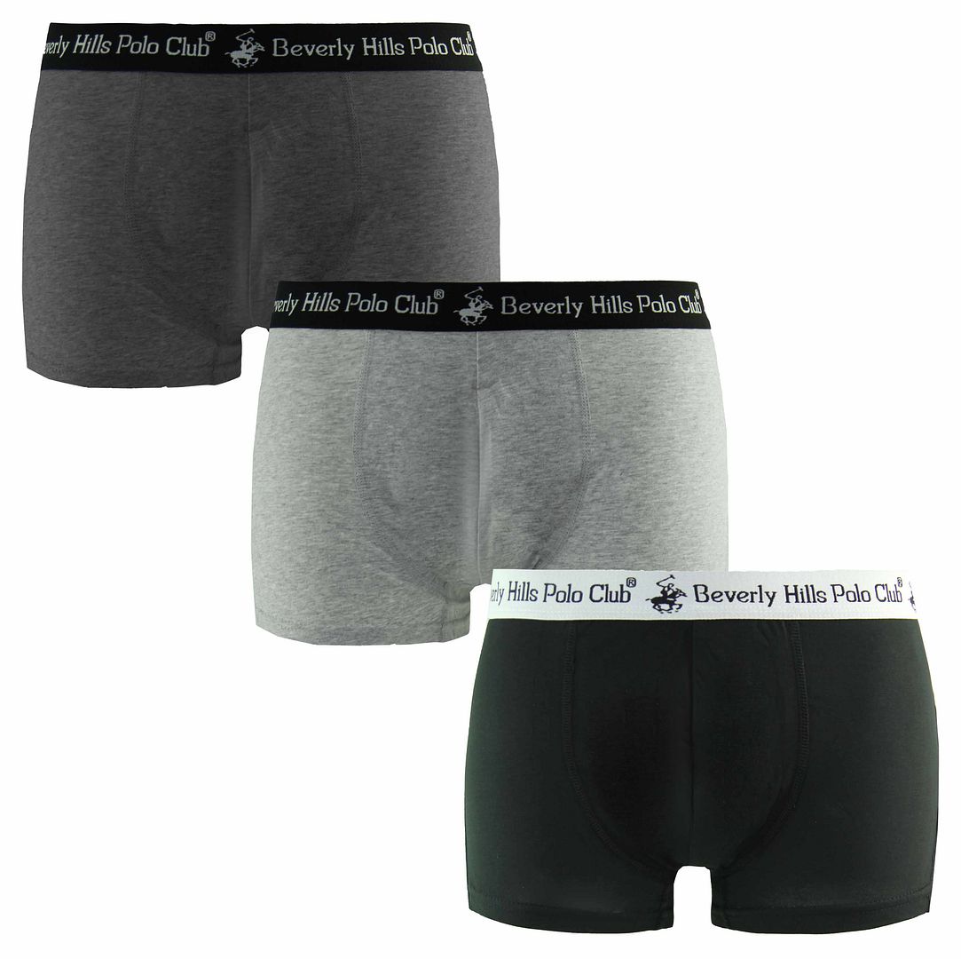 Beverly Hills Polo Club Mens 3-Pack Trunks