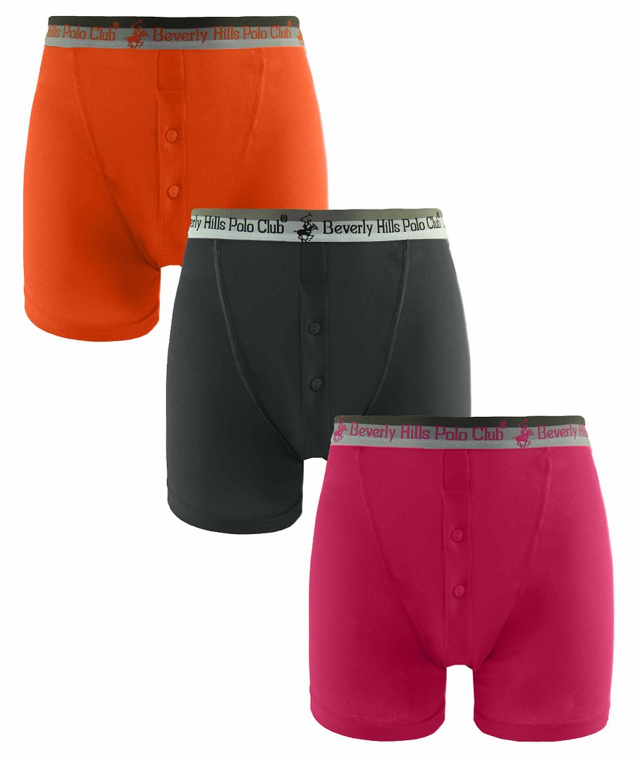 Beverly Hills Polo Club Mens 3-Pack Boxer Shorts