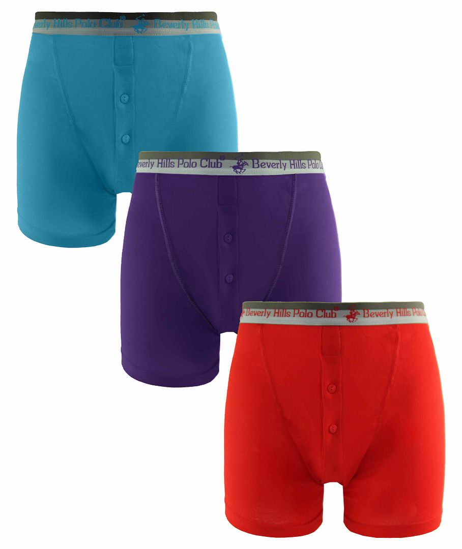 Beverly Hills Polo Club Mens 3-Pack Boxer Shorts