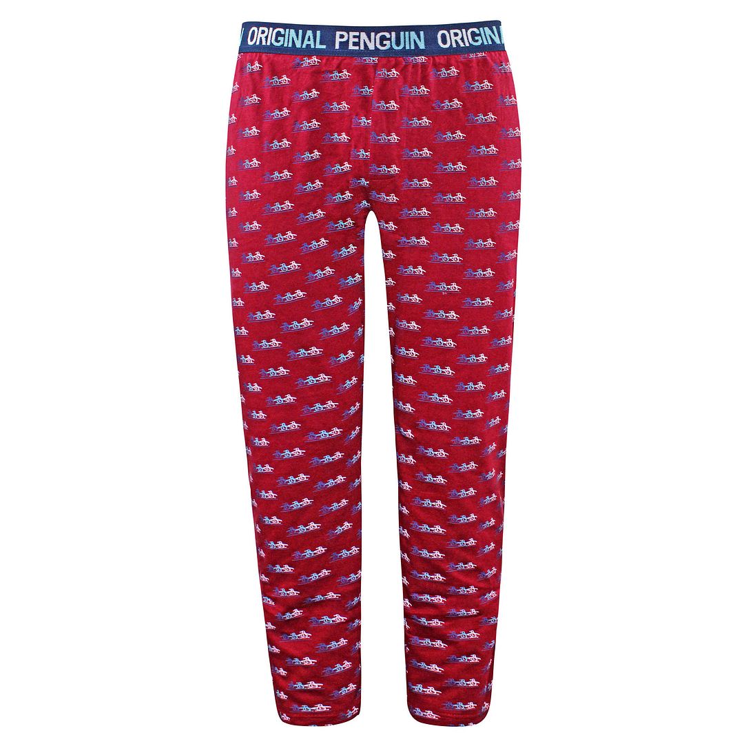 Original Penguin Lounge Jersey Mens Burgundy Pyjamas Bottoms