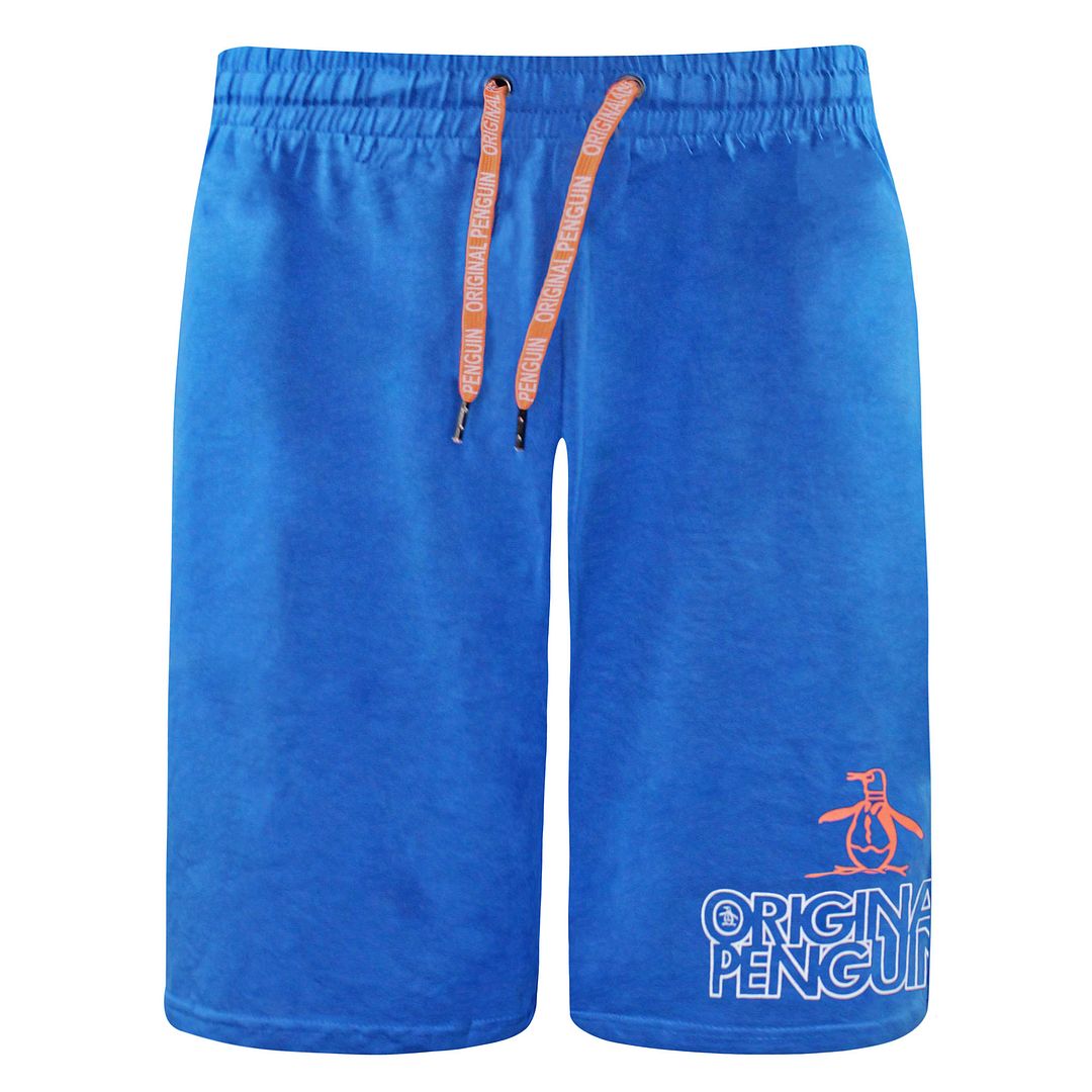 Original Penguin Logo Mens Blue Lounge Shorts