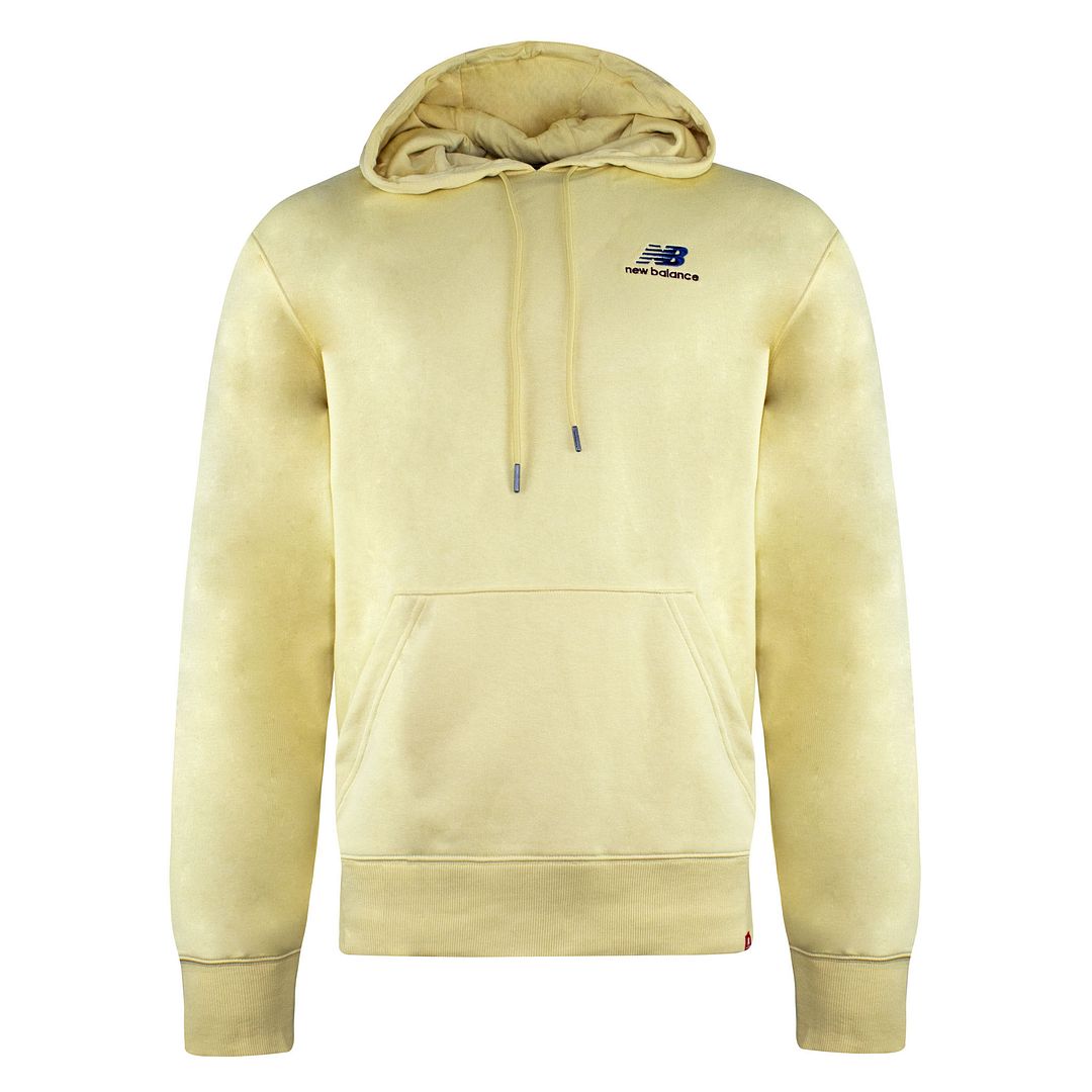 New Balance Embroidered Mens Yellow Hoodie