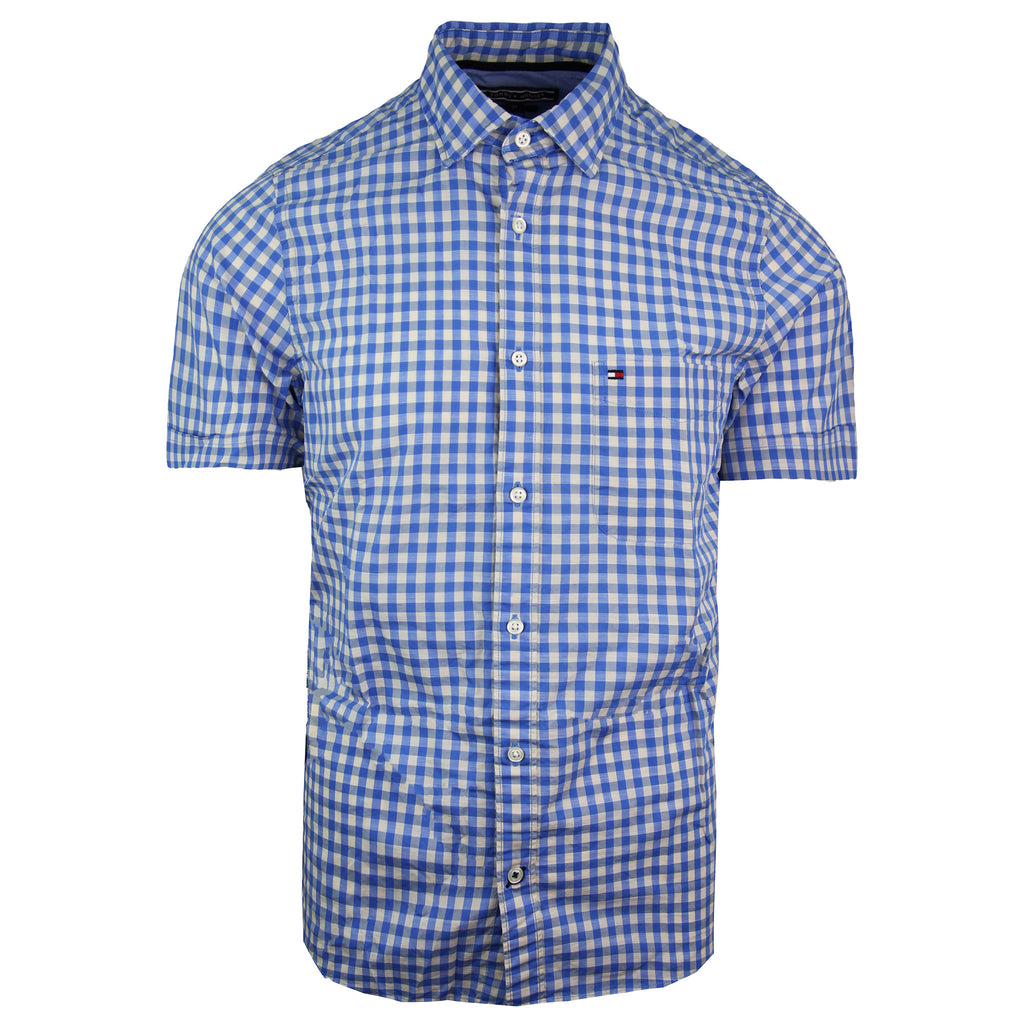 Tommy Hilfiger Gingham Shirt Mens Blue Top