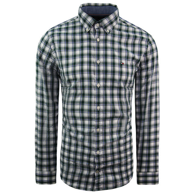 Tommy Hilfiger Regular Fit Oxford Shirt Long Sleeve Green Men Top