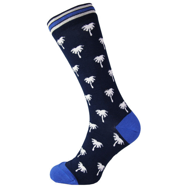 Ted Baker London Mini Palm Tree Mens Blue Socks