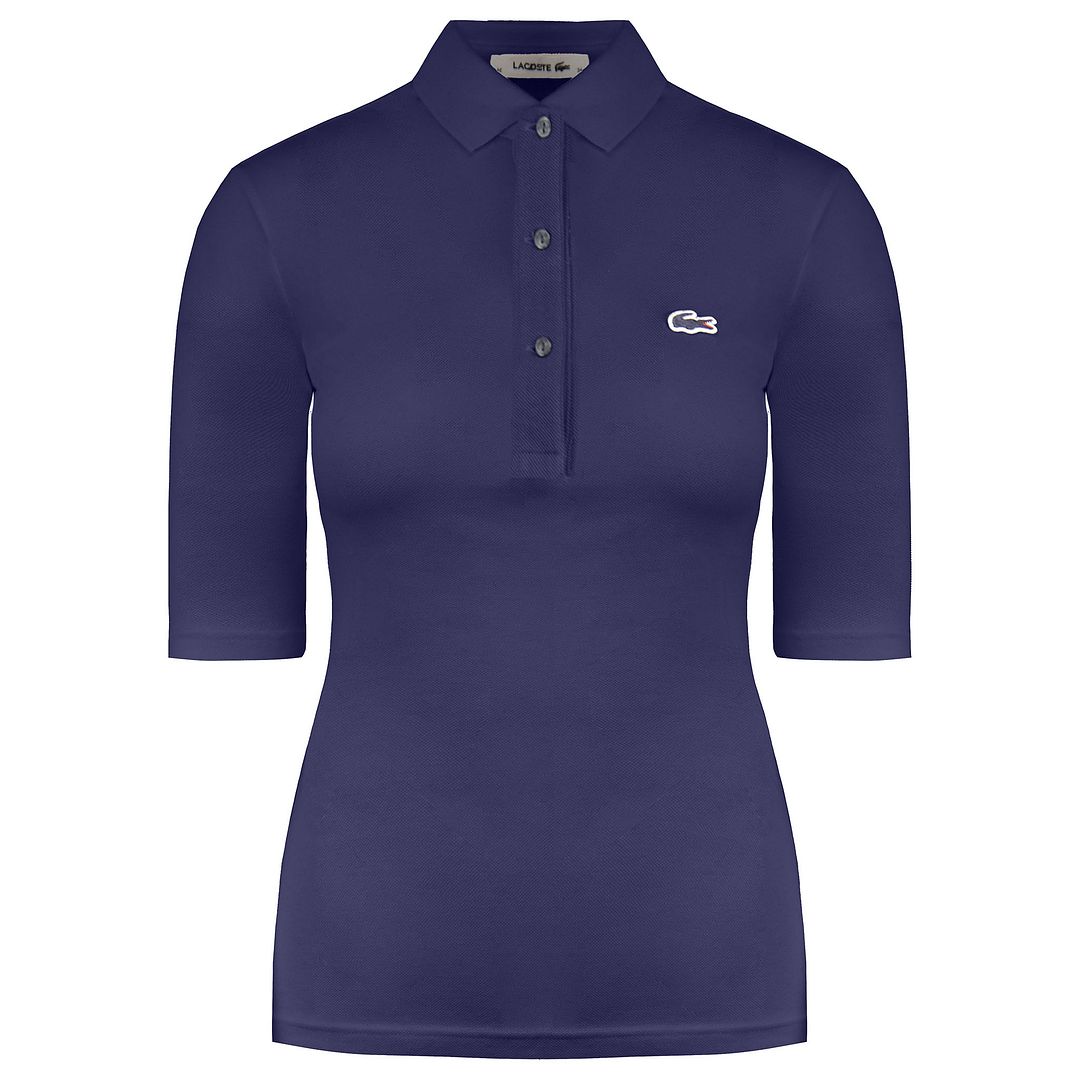 Lacoste Logo Womens Purple Polo Shirt