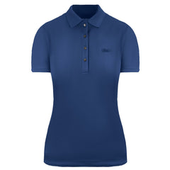 Lacoste Relaxed Fit Short Sleeve Collared Blue Womens Polo Shirt PF0103_CC3