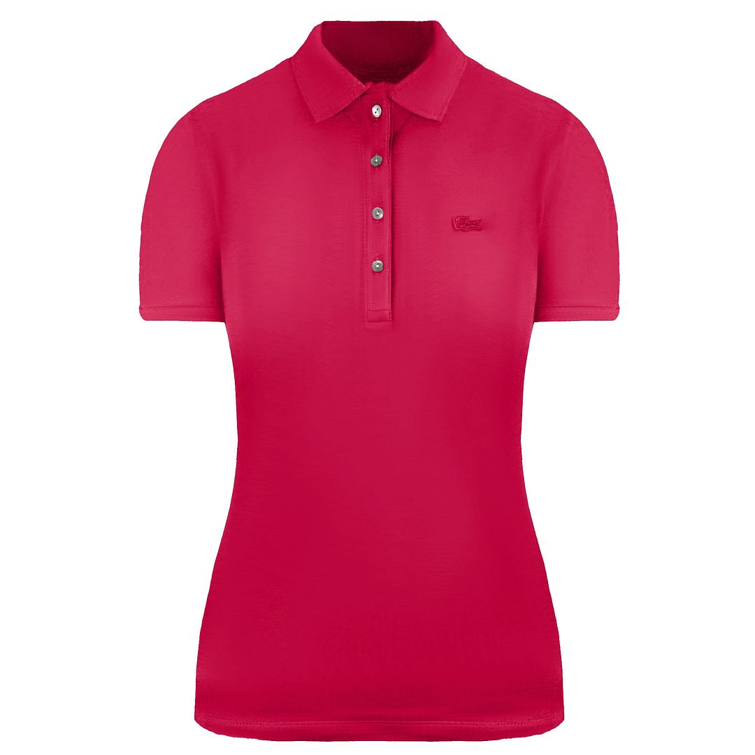 Lacoste Relaxed Fit Womens Pink Polo Shirt