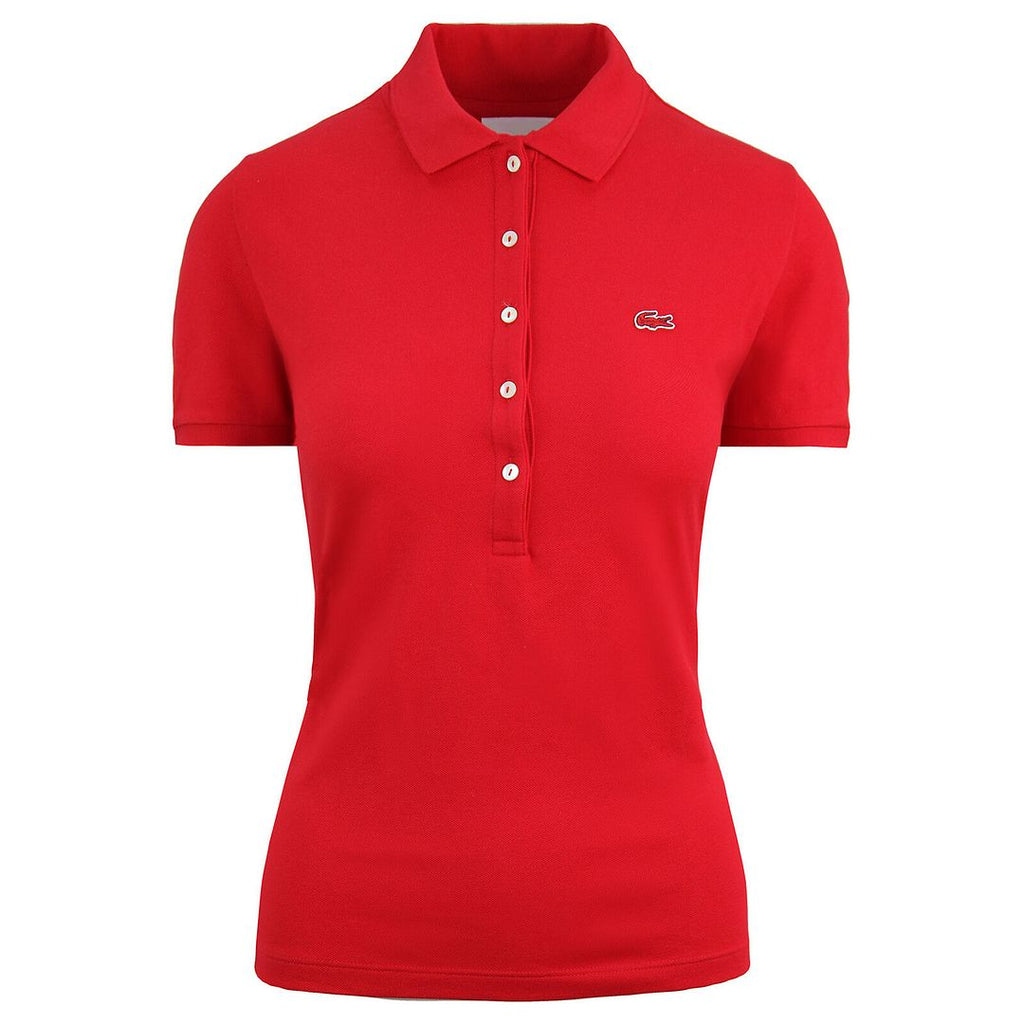 Lacoste Slim Fit Womens Red Polo Shirt