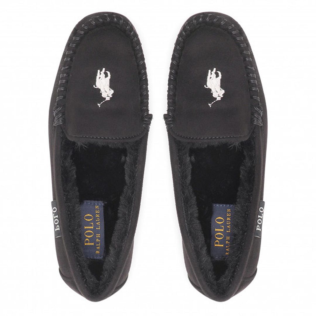 Ralph Lauren Cream Dezi V Womens Black Slippers