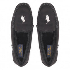 Ralph Lauren Cream Dezi V Womens Black Slippers