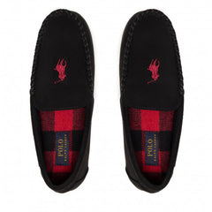 Ralph Lauren Buffalo Check Declan Mens Black Slippers