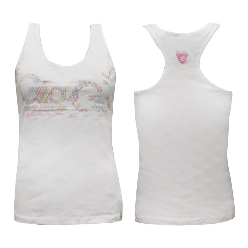 Gio Goi Compton White Cotton Sleeveless Womens Vest Top Tank Top S12200550