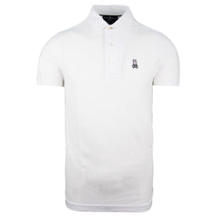 Psycho Bunny Classic Polo Short Sleeve White Mens Cotton Top B6K404S7PC WHITE