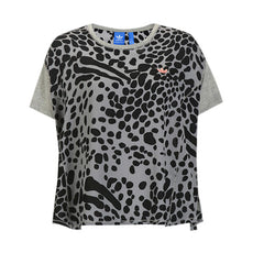 Adidas Leopard Print Womens Grey Top