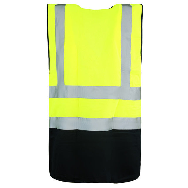 Dickies Two Tone Hi-Vis Technical Waistcoat Yellow Navy Mens Workwear Vest SA22021 YELLOW NAVY